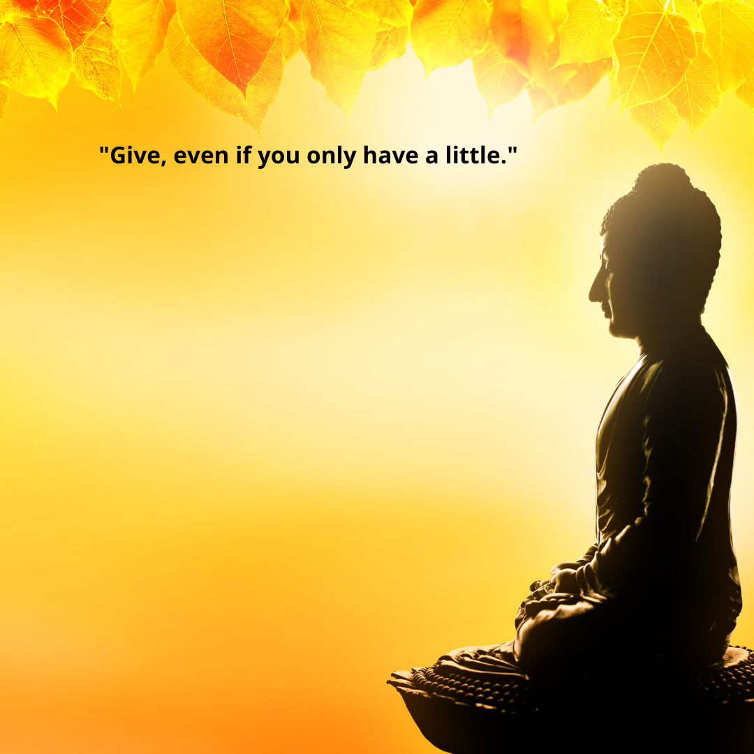 "Give, even if you only have a little."