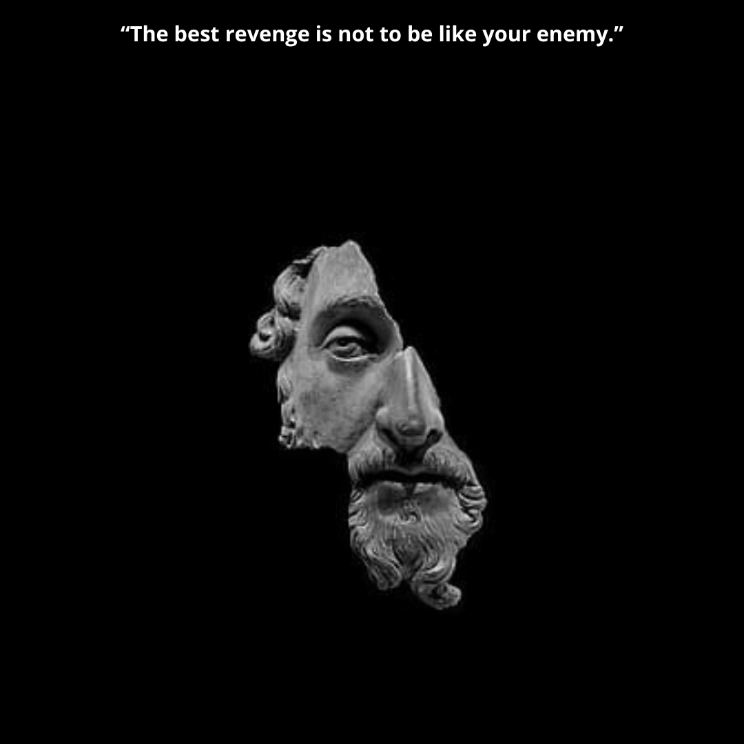 “The best revenge is not to be like your enemy.”