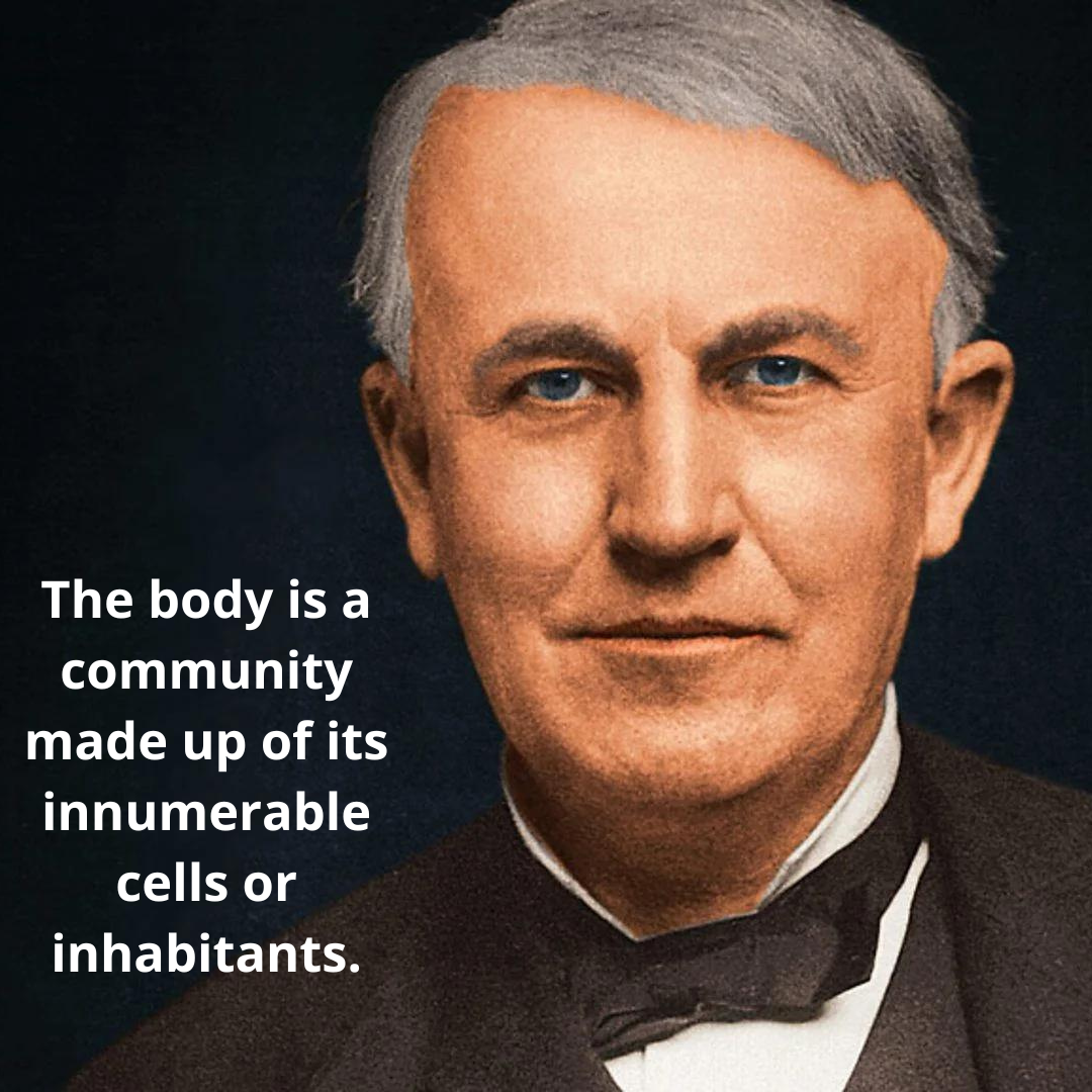The body is a community made up of its innumerable cells or inhabitants.