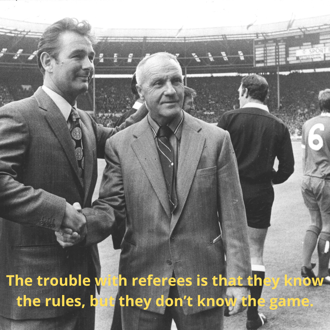 The trouble with referees is that they know the rules, but they don’t know the game.