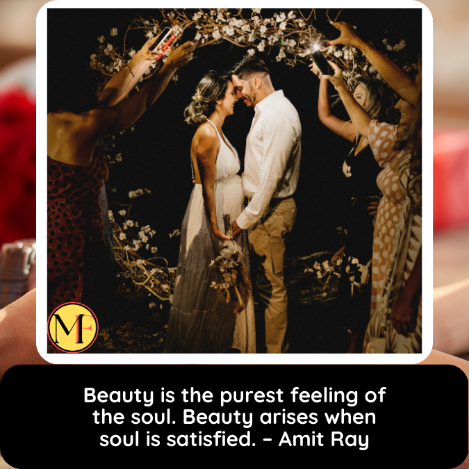 Beauty is the purest feeling of the soul. Beauty arises when soul is satisfied. – Amit Ray