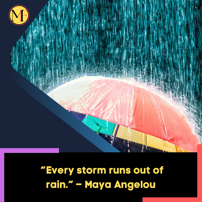 _“Every storm runs out of rain.” – Maya Angelou