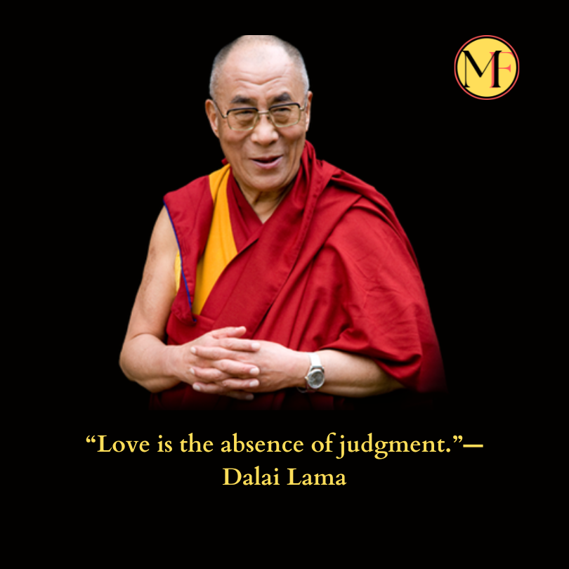 Love is the absence of judgement Dalai Lama 13x17 _ White -  Portugal