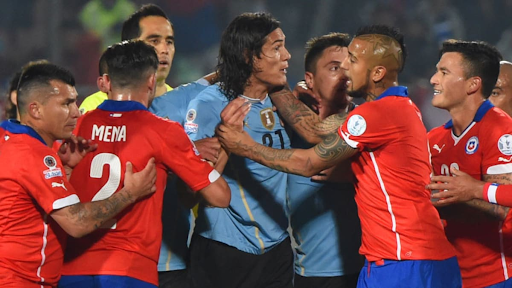The fight between Chile and Uruguay in 2015