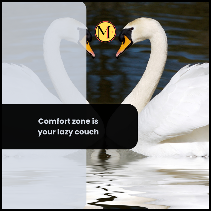 Comfort zone is your lazy couch