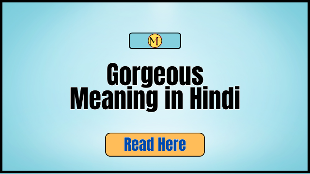 Gorgeous Meaning in Hindi