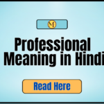 Professional Meaning in Hindi