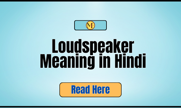 Loudspeaker Meaning in Hindi