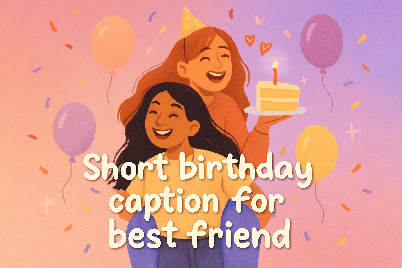 short birthday caption for best friend