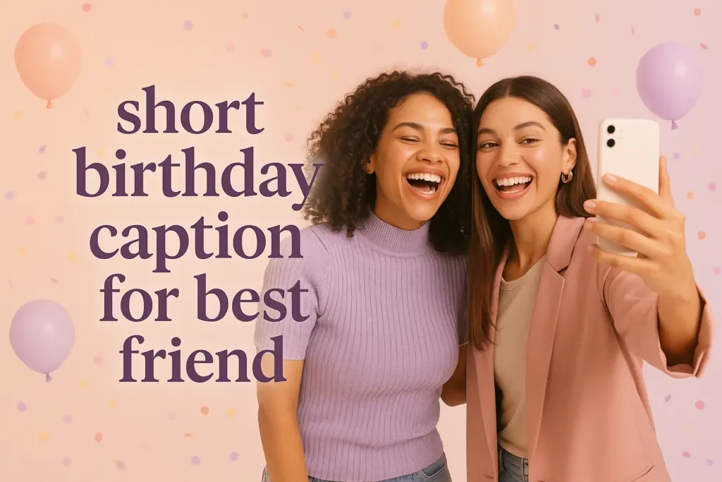 short birthday caption for best friend