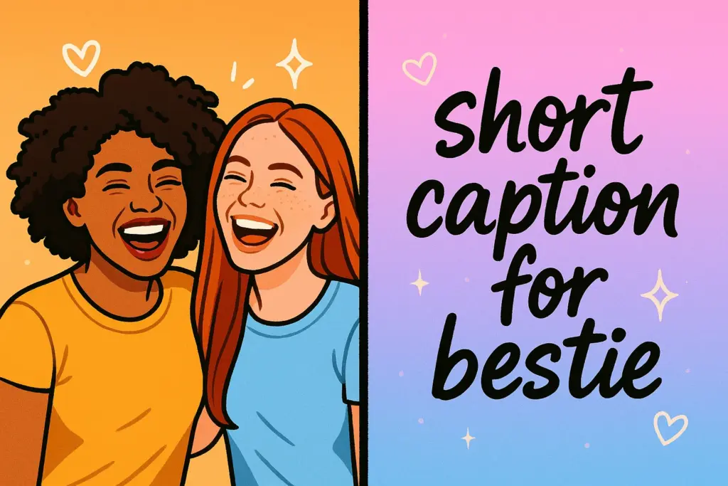 short caption for bestie