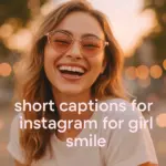 short captions for instagram for girl smile