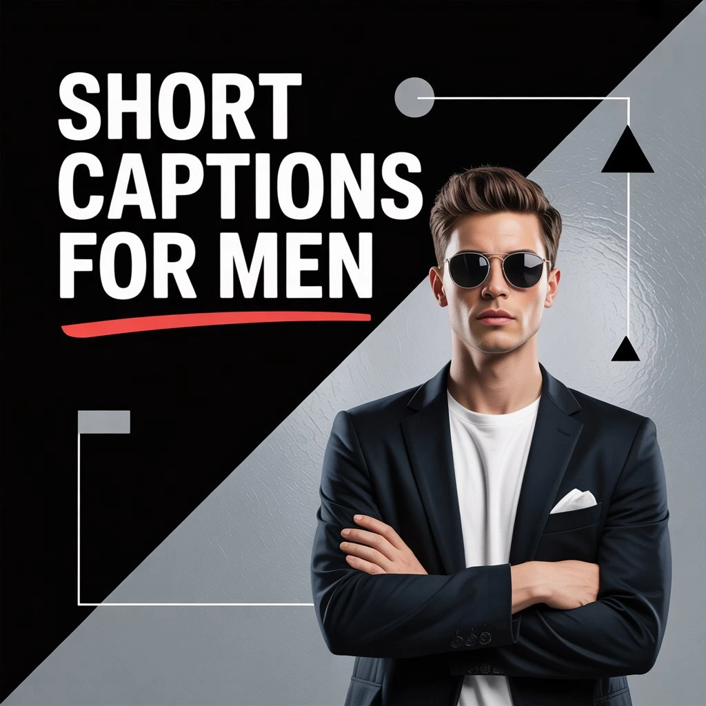 short captions for men