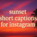 sunset short captions for instagram