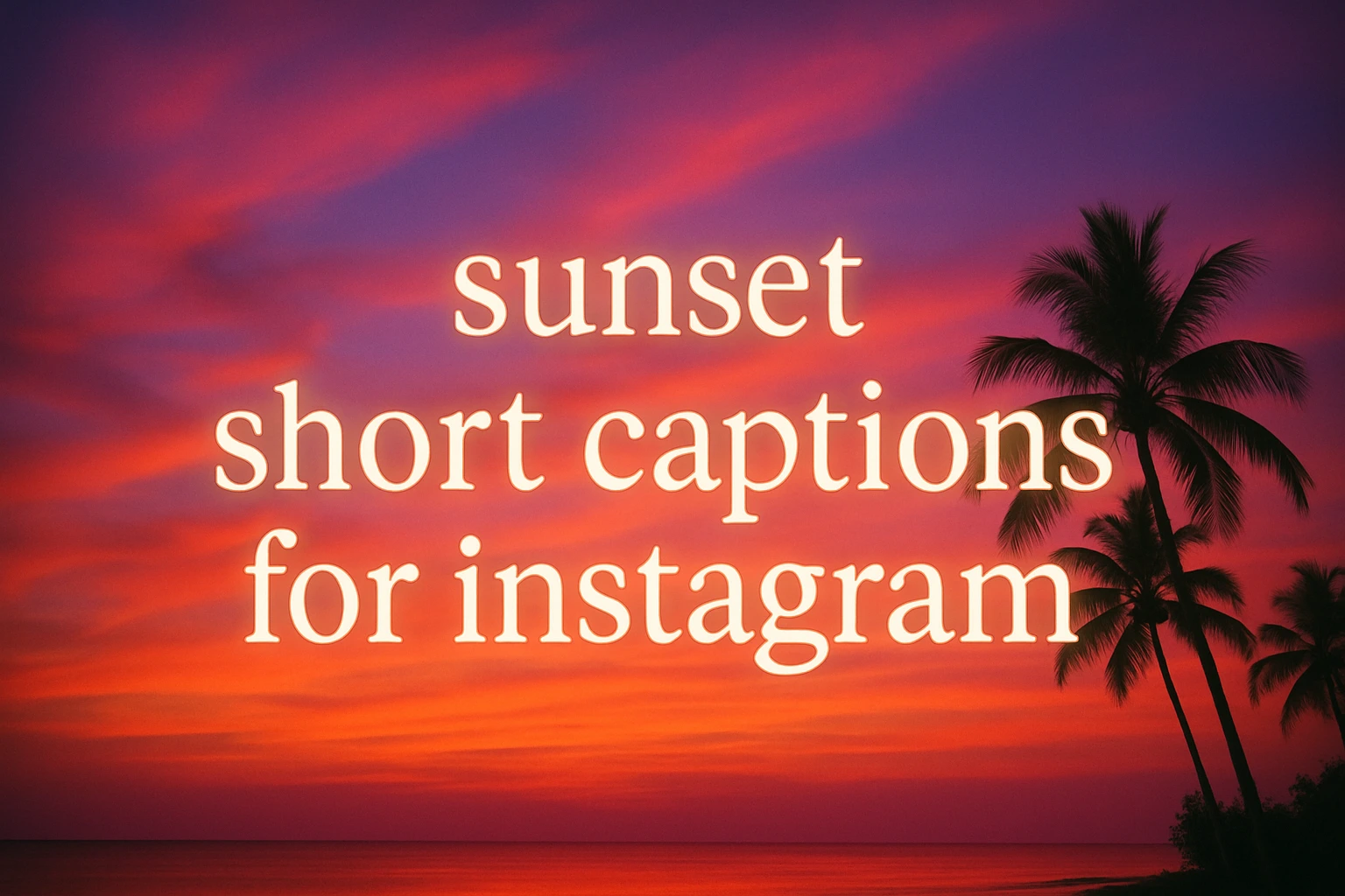 sunset short captions for instagram