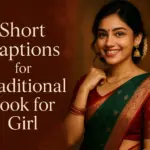 300+ Short Captions for Traditional Look for Girl