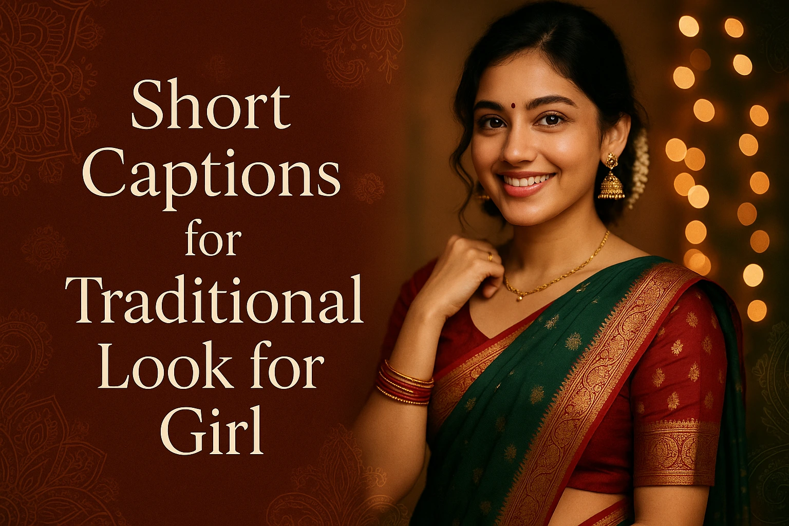 300+ Short Captions for Traditional Look for Girl