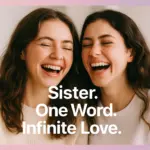 Sister short captions for Instagram one word