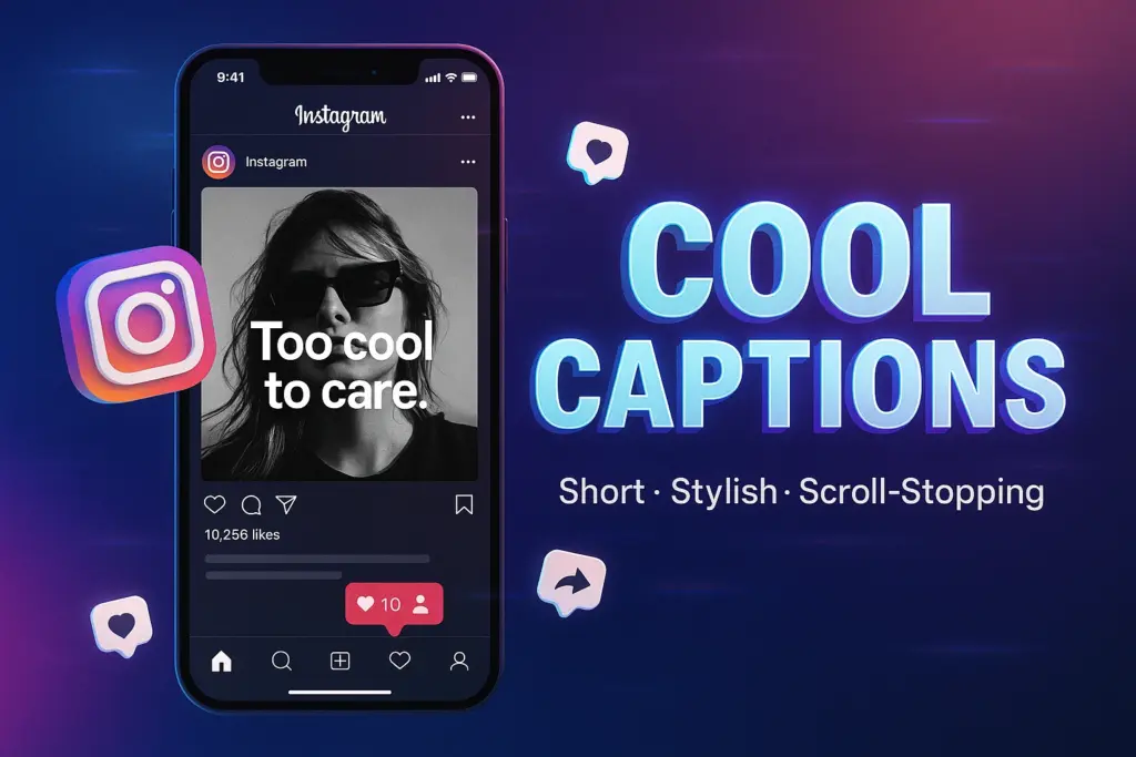 cool short captions for instagram