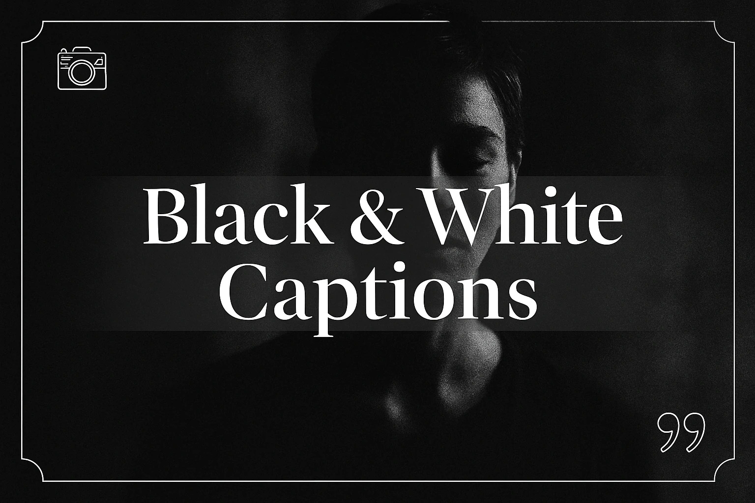 short caption for black and white pic