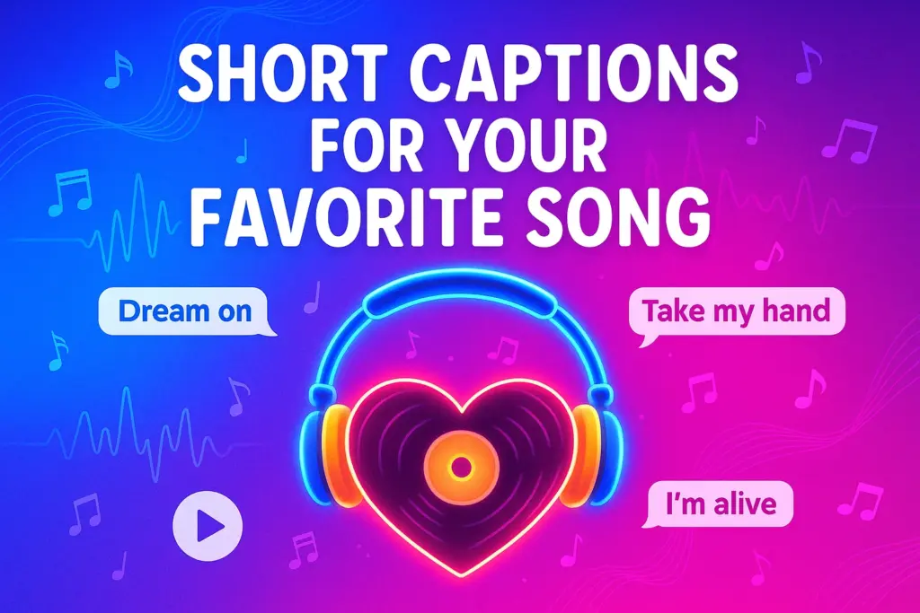 short caption for favourite song