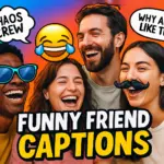 short caption for friends funny