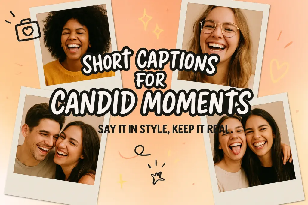 short captions for candid pictures