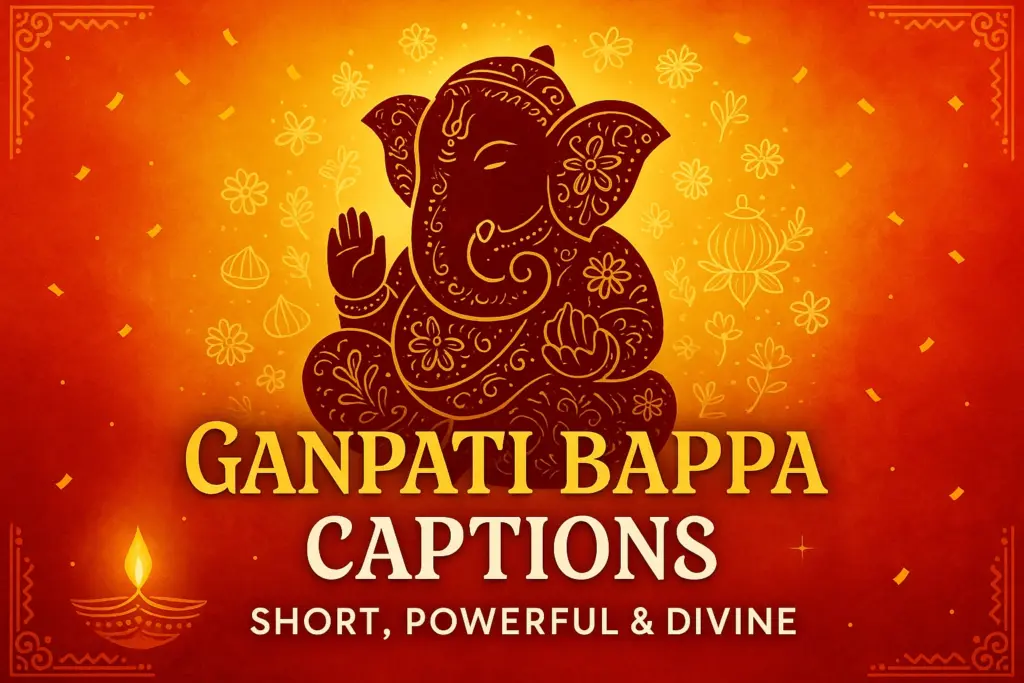 short captions for Ganpati Bappa