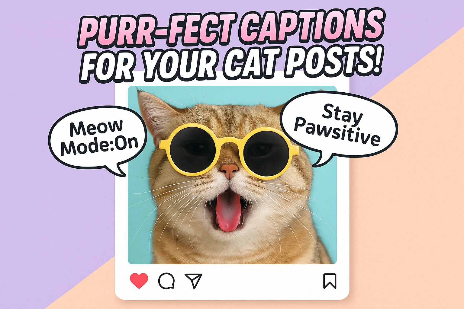 short cat captions for instagram