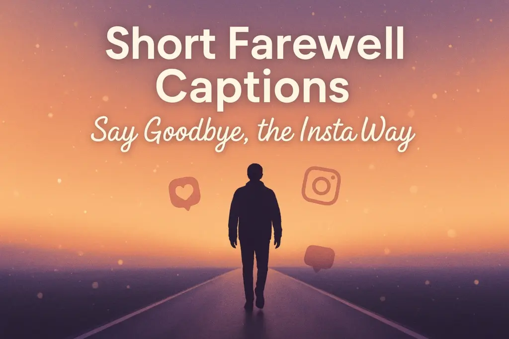 short farewell captions for Instagram