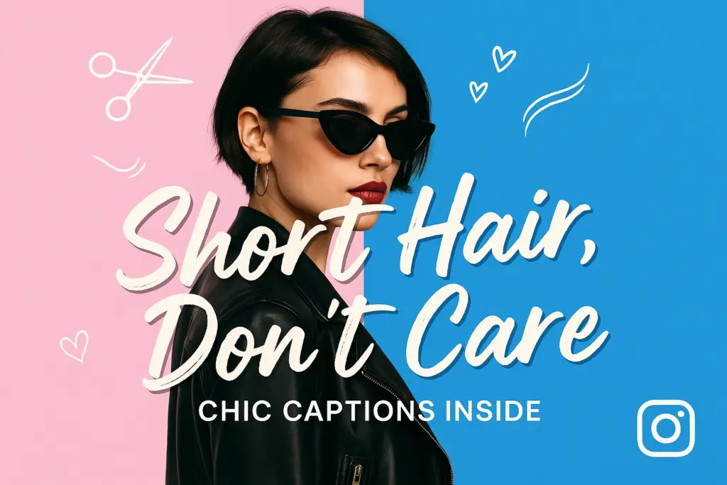 short hair captions for instagram
