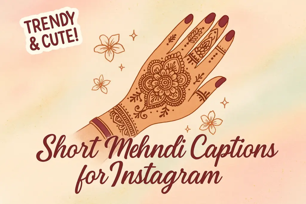 short mehndi captions for instagram