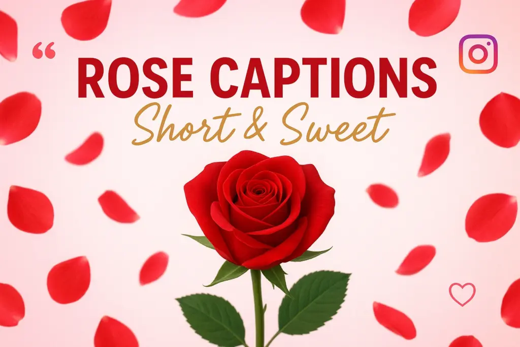 short rose captions for instagram