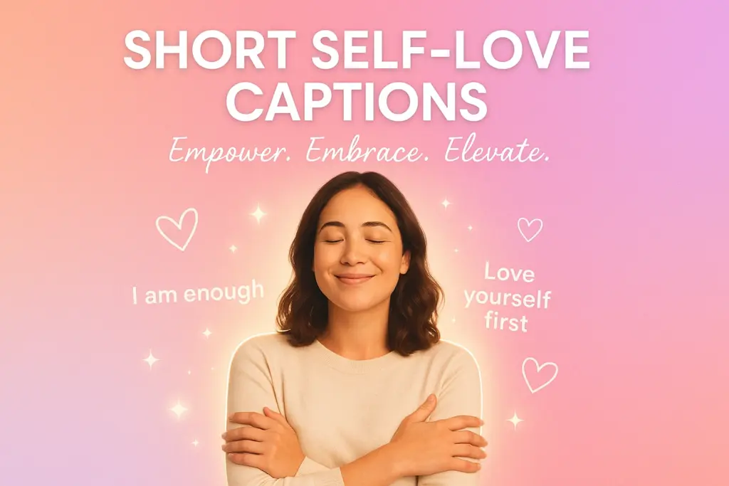 short self love captions for instagram